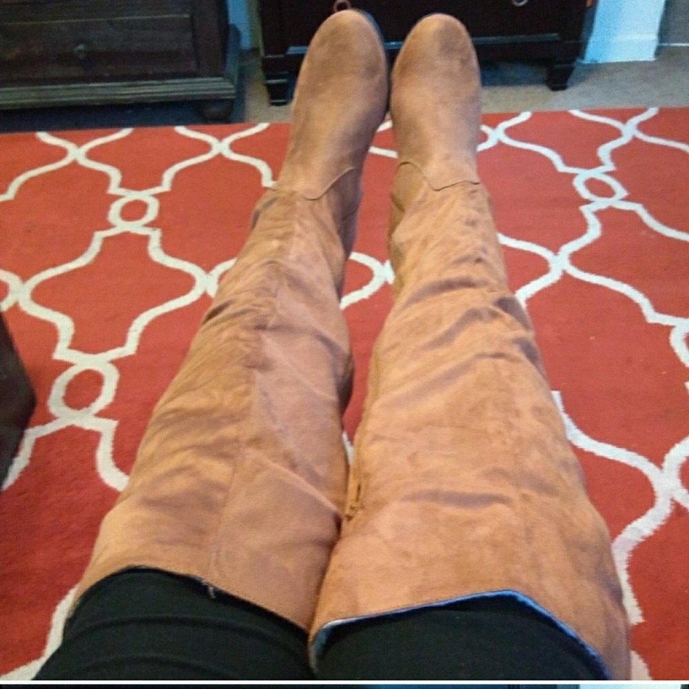 🆕NEW IN BOX Torrid Cognac Over the Knee Boots - Picture 6 of 8